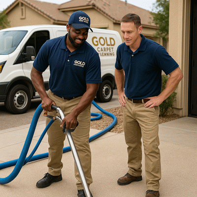 Professional carpet cleaning team working in Carefree